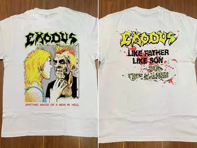 Buy Exodus Band White Short Sleeve Cotton T-shirt Unisex S-5XL VM6859 • 33.60£
