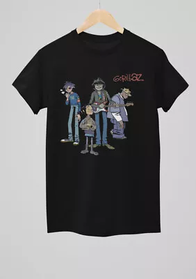 Buy Gorillaz Unisex Music Band Black Short Sleeve T-Shirt Message For Sizes S M L XL • 13.99£