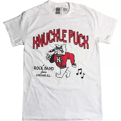 Buy Vtg Knuckle Puck KP Shirt Band Merch Tag M Bear Logo Chicago Pop Punk Rock White • 27.98£