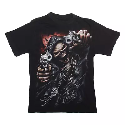 Buy SPIRAL Skull Mens T-Shirt Black S • 6.99£