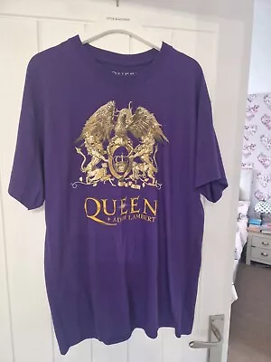 Buy Original Queen & Adam Lambert Rhapsody Tour 2022 T Shirt Size L BNWOT • 19.99£