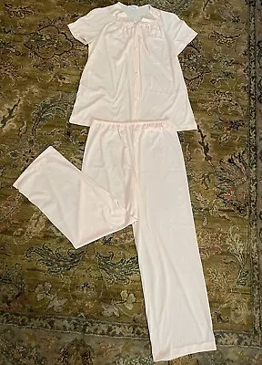 Buy Vintage Vanity Fair 2 Pc Pajama Set Light Pink Nylon Womens Medium • 23.34£