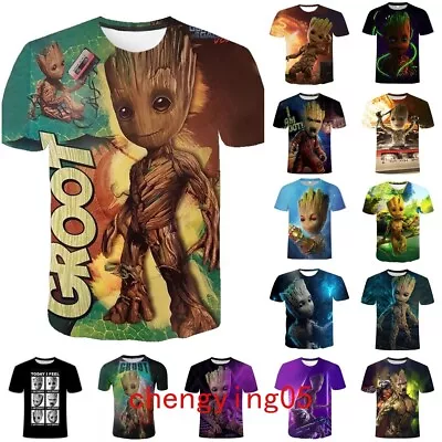 Buy Guardians Of The Galaxy Groot Kids Boys Girl T-shirt Casual Short Sleeve Top Tee • 5.99£