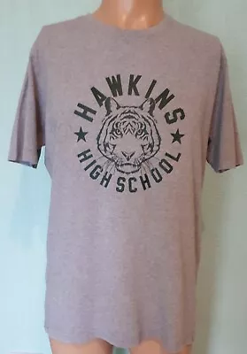 Buy Mens Nike T Shirt Size Medium Grey Stranger Things Hawkins High Short Sleeved • 9.99£