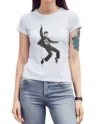 Buy Elvis Presley Women's T-Shirt Music Rock King Rockabilly Jailhouse 50s 60s • 10.99£