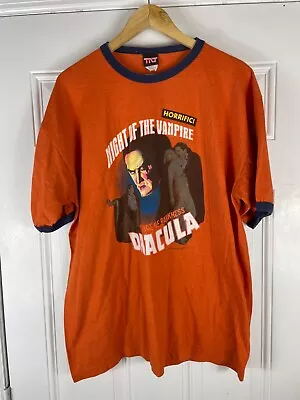 Buy Vintage Night Of The Vampire Dracula T-shirt XL Orange Bela Lugosi TNT 2005 • 19.83£