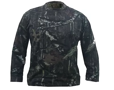 Buy Mens Jungle Camouflage Shirt Long Sleeve Tshirt Top Green Brown Tree M - 7xl • 5.99£