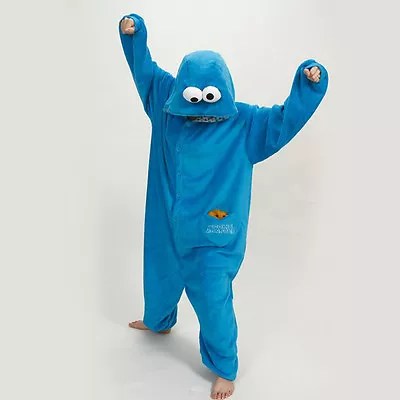 Buy Anime Cosplay Pyjamas Costume Hoodies Adult Onesi11 Fancy Party Sesame Monster • 22.07£