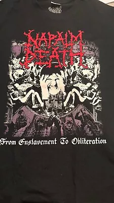 Buy Napalm Death  T Shirt.  New  Size L Grindcore Punk Death Metal • 23.24£