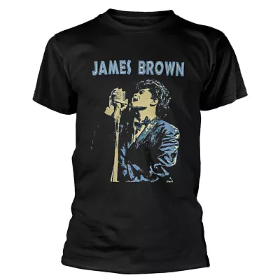 Buy James Brown Holding Mic Black T-Shirt NEW OFFICIAL • 16.79£