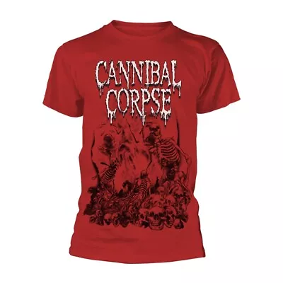 Buy Cannibal Corpse Pile Of Skulls 2018 (Red) Official Tee T-Shirt Mens • 18.20£