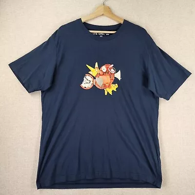 Buy Uniqlo Pokemon T Shirt Mens Large Blue Magikarp Graphic Print Magma Artist Japan • 19.99£