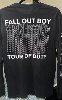 Buy Fall Out Boy Tour Of Duty MANIA Black Longsleeve Tshirt - Size M • 15£