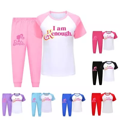 Buy Kids Nightwear PJ'S Set Pyjamas Moive Barbie I Am Kenough Top+Pants Sleepwear • 13.73£