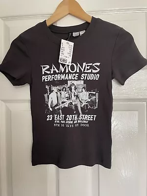 Buy BNWT The Ramones Womens Brown Cotton Basic T-Shirt Size XS Small By Divided • 3.50£
