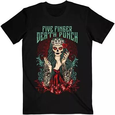 Buy Five Finger Death Punch Men's FFDPTS18MB T-Shirt, Black, XXL 44 -46  • 15.68£