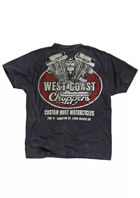 Buy WCC West Coast Choppers T-Shirt Panhead Blue • 31.61£