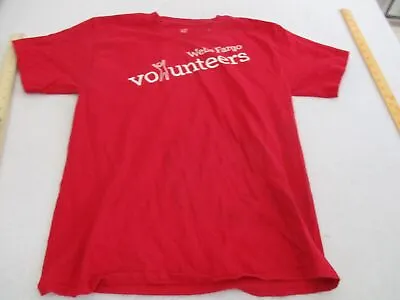Buy Hanes Tagless Wells Fargo Volunteers Red T-shirt Sz M • 11.64£