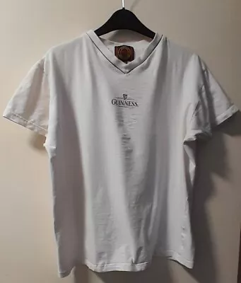 Buy Guinness T-shirt By Traditional Craft, White With Guinness & Harp Logo, Size XL • 7£