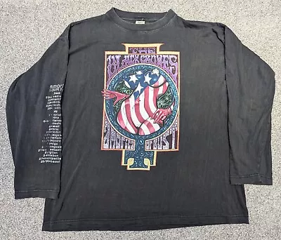 Buy Vintage 90s The Black Crowes 1995 Amorica Or Bust Long Sleeve Tour T-shirt XL • 55£