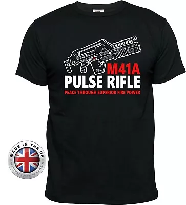 Buy ALIEN M41A Pulse Rifle T Shirt. Unisex And Ladies Fitted Printed Cotton T Shirt • 24.99£