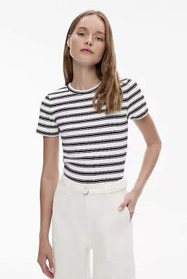 Buy Witchery Stripe Cotton Rib Tee - Size XL - 5+ Items Free AU Post • 18.32£