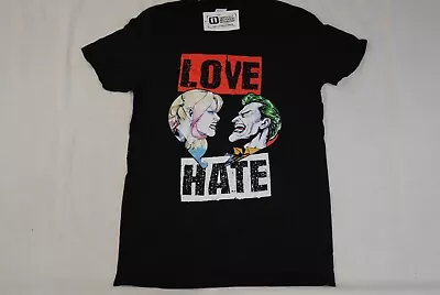 Buy Harley Quinn Joker Love Hate Black T Shirt New Official • 8.99£
