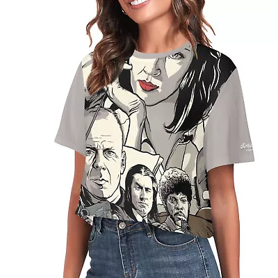 Buy Pulp Fiction T-Shirt Women's Cropped T-shirt (Model T80) • 37.65£