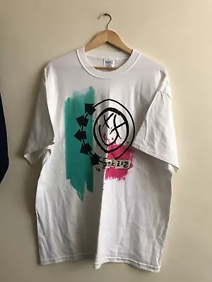 Buy Blink 182 Vintage Y2K/2000s Pop Punk Band Shirt White Extra Large M And O Knits • 34.99£