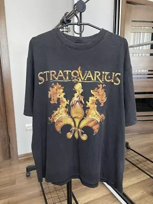 Buy 2003 Stratovarius Vintage Elements World Tour Rock Band T-Shirt Tee Size XL • 41.94£