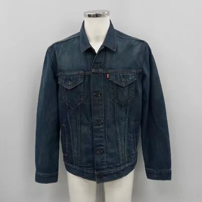Buy Levis Denim Jacket Men Size Large Blue100% Cotton RMF17-VM • 7.99£