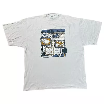 Buy Vintage Single Stitch T-Shirt The National Trust Graphic Print White Mens XL • 24.99£