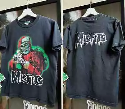 Buy The Misfits Band X-Mas Christmas 2003 2 Side Basic Black T Shirt Reprint 1369 • 23.33£