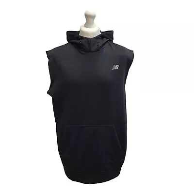 Buy New Balance Black Sleeveless Sports Hoodie Mens UK Size L I810 • 26.24£
