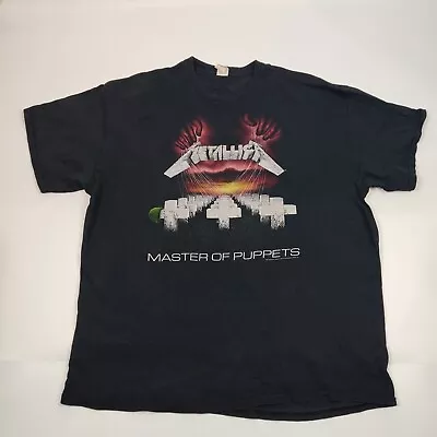 Buy Metallica Master Of Puppets Shirt XXL Rock Band Black 2007 Vintage Metal Rare • 29£
