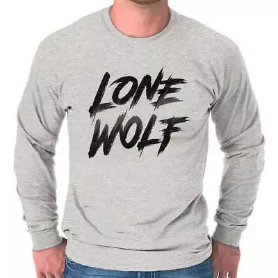 Buy Lone Wolf Introvert Pack Workout Antisocial Long Sleeve Tshirt Tee For Adults • 21.46£