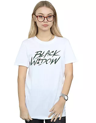 Buy Marvel Women's Black Widow Movie Alt Logo Boyfriend Fit T-Shirt • 13.99£
