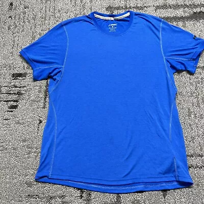 Buy Brooks Equilibrium Women's Size M Running Shirt Short Sleeve Blue • 9.09£