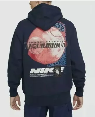 Buy Nike Sportswear Cosmic Balance Pullover Hoodie Navy Men's Sz Sm NEW DO6189-451 • 88.68£