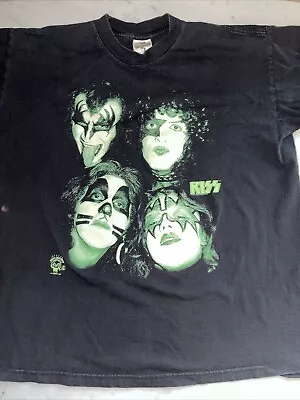 Buy Kiss Xl Glow In Dark Shirt Vintage Cronies Made In USA Rock Band Metal • 32.67£