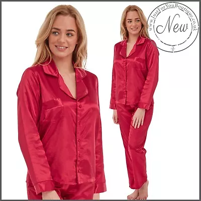 Buy Ladies Sexy Satin Silky PJs Pyjamas Pajamas Jammies Set PLUS SIZE 8 To 34! • 29.99£