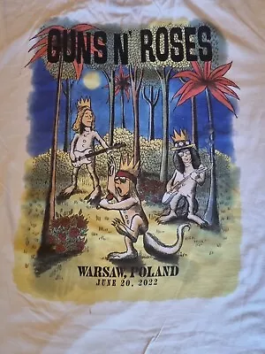 Buy Guns N Roses T-Shirt New Official Tour Shirt  2022 Warsaw Poland L Large • 13.99£