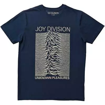 Buy Joy Division  Unisex T- Shirt - Unknown Pleasure  -FP  Blue  Cotton • 14.99£