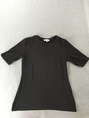 Buy Witchery Womens Top Size M Black Short Sleeve Round Neck Shirt • 7.94£