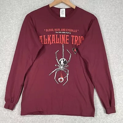 Buy Alkaline Trio Concert Shirt Mens S Marron Blood Hair Eyeballs Tour Pullover • 22.40£