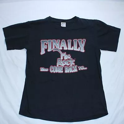 Buy Vintage WWF The Rock T Shirt Mens Large Black 1999 Wrestling Washington DC • 51.99£