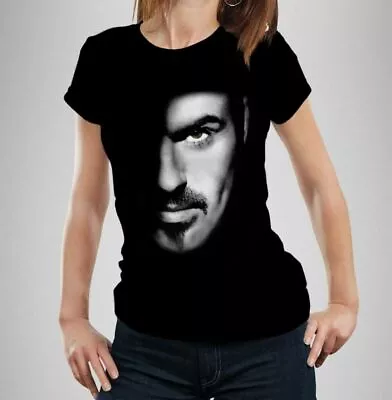Buy George Michael Ladies Fitted T-shirt - Closer Face - Womens • 14.99£