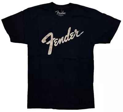 Buy Fender Guitar Men's Official Merch Distressed Spaghetti Graphic Logo Tee T-Shirt • 17.24£