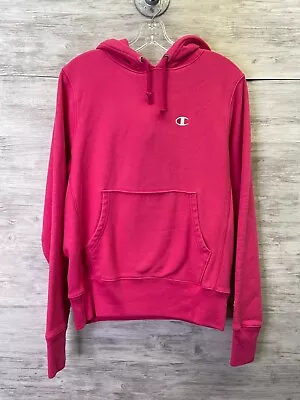 Buy Champion Reverse Weave Hoodie Womens S Pink Hooded Pullover Heavyweight • 24.26£