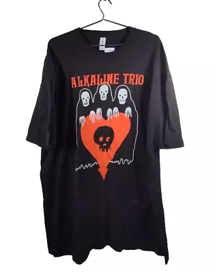 Buy Alkaline Trio Punk Rock Band T Shirt 2005 Skeletons Skull Black Size 3X • 230.18£